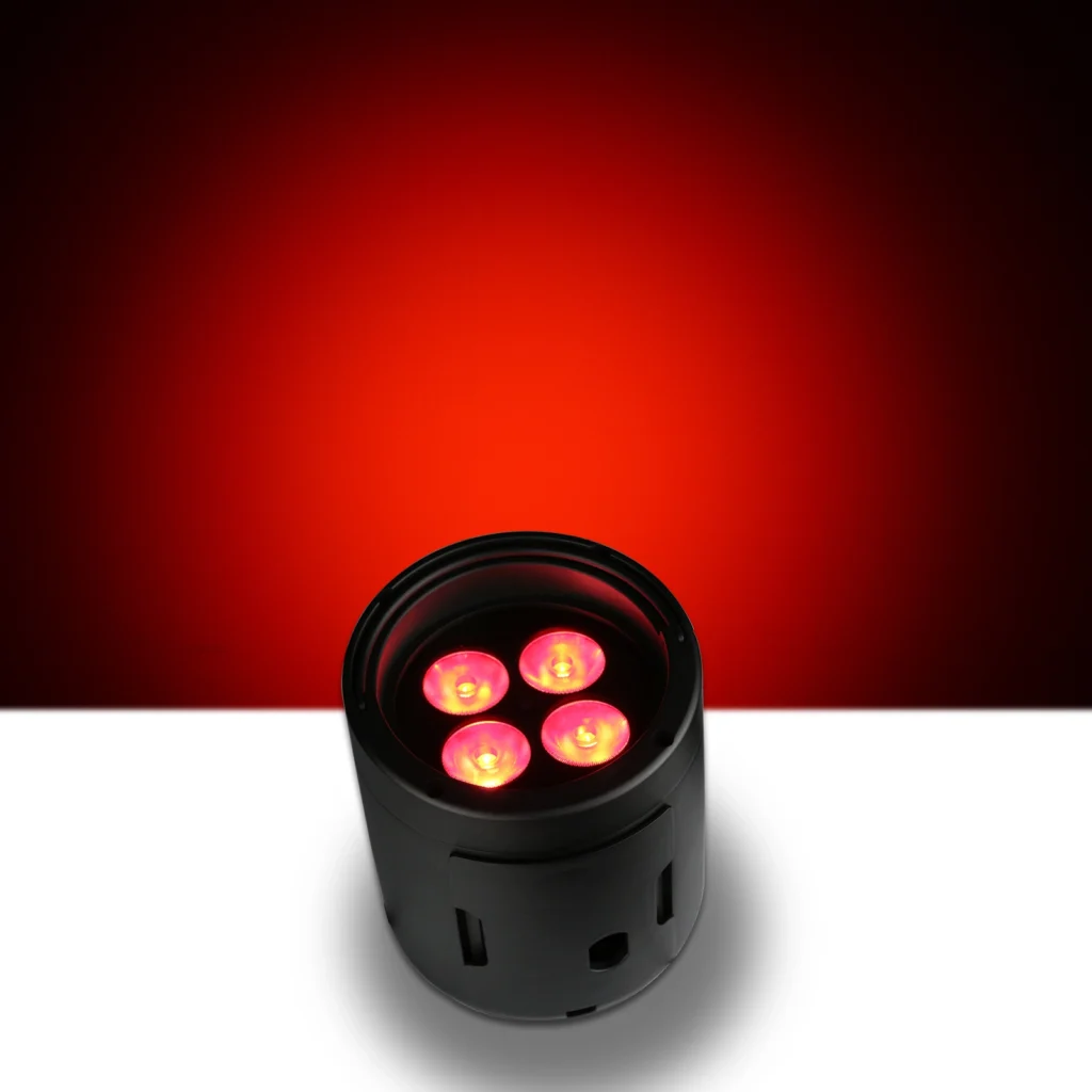 vshow g420e wash 4x20w hybrid battery uplighter spot, ip65 with rgbwa+uv led source