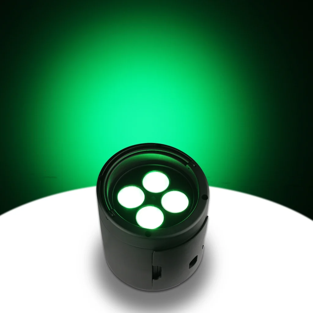 vshow g420e wash 4x20w hybrid battery uplighter spot, ip65 with rgbwa+uv led source