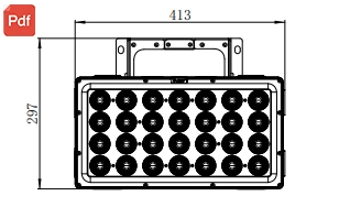 vshow q8 queen washer led panel 28*20w rgbwa+uv for dynamic lightshows