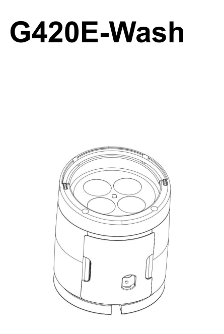 vshow g420e wash 4x20w hybrid battery uplighter spot, ip65 with rgbwa+uv led source